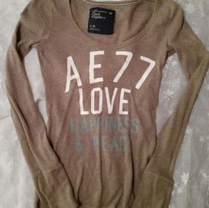 American Eagle Outfitters long sleeve Brown shirt.